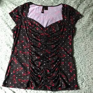 Retro Chic by Torrid - Black & Red Blouse